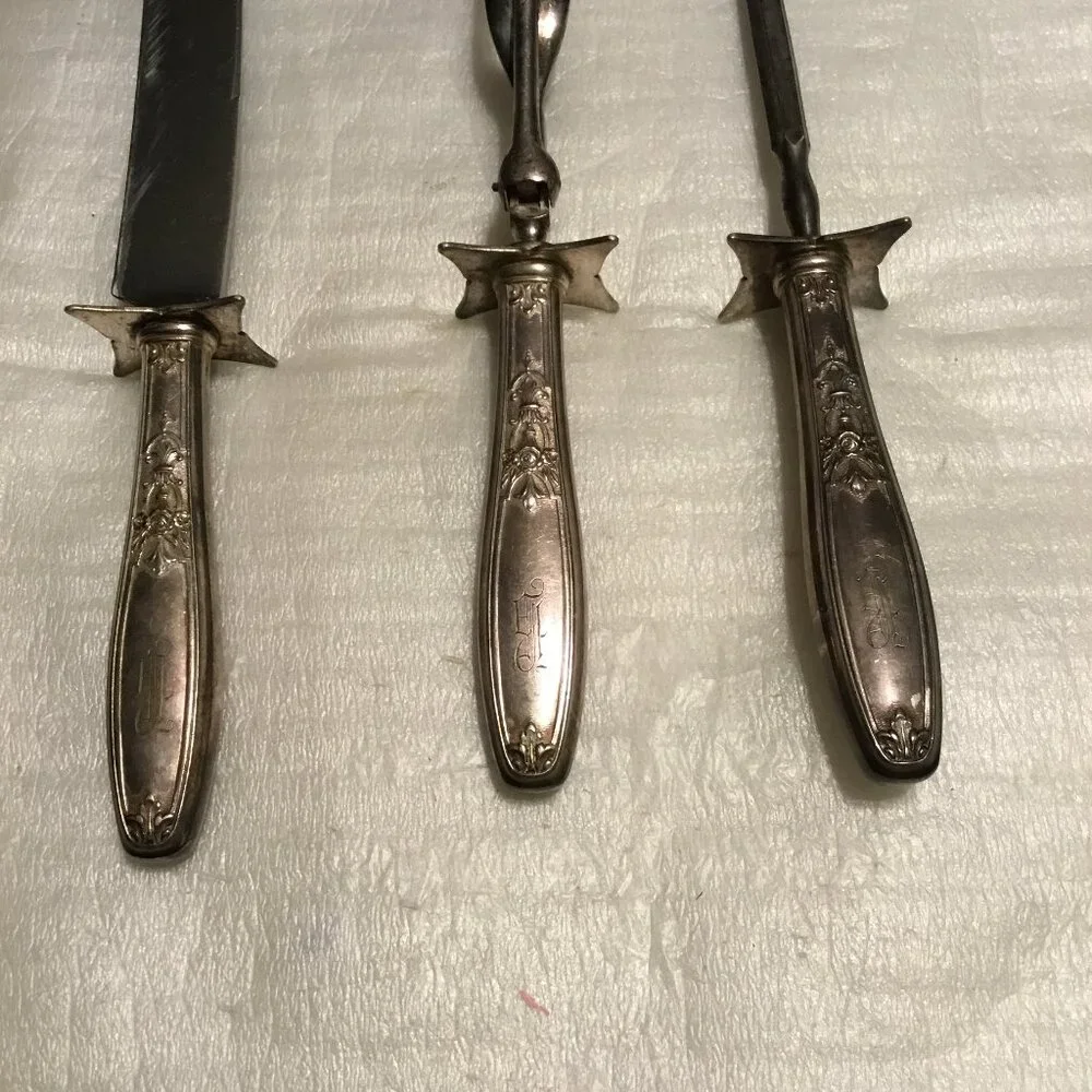 Antique 1919 International Silver Co. - William Rogers Ambassador carving set